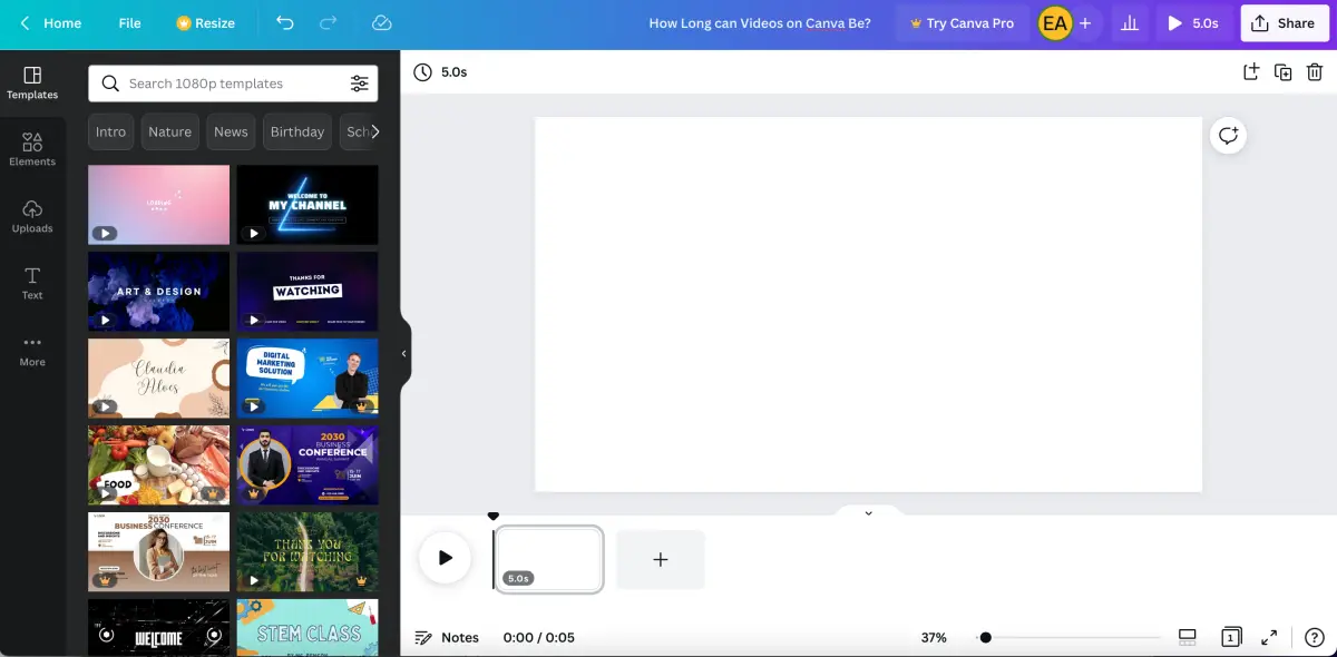 How Long Can Videos Be in Canva